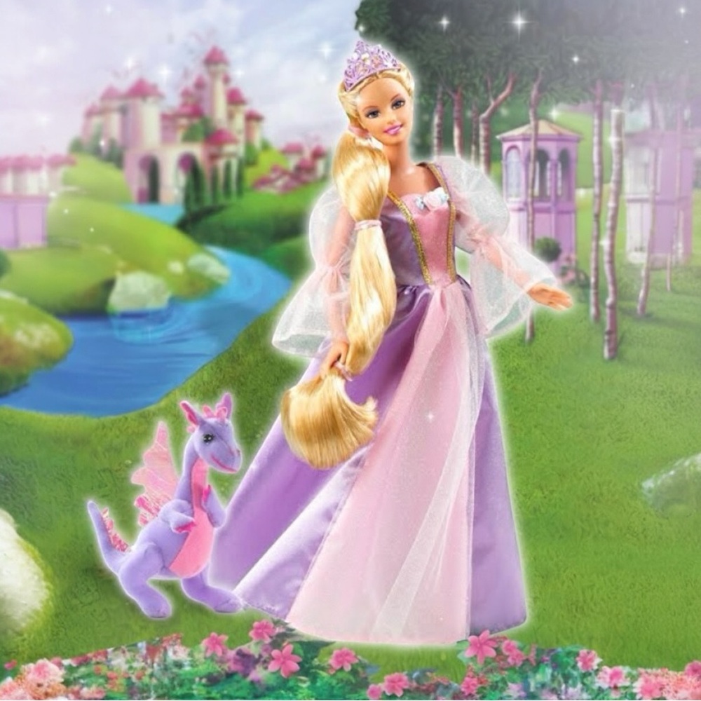 👸🏼🎀BARBIE🎀 Rapunzel FairyTale Collection with Penelope 2003 Mattel